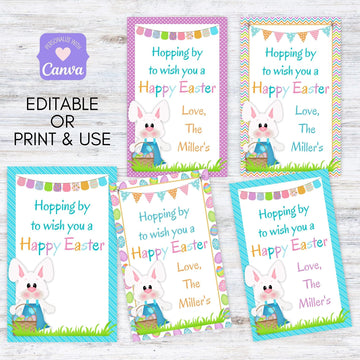 printable editable easter tags Easter bunny bait favor treat bag tags
